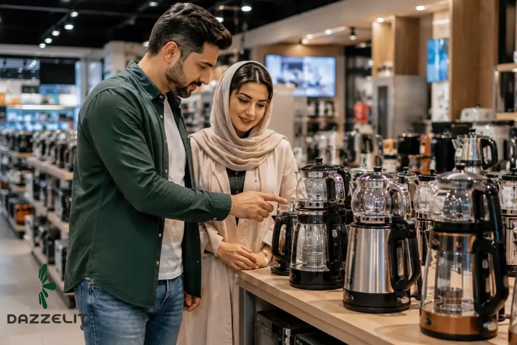 یک زن و مرد در حال انتخاب بهترین برند چایساز