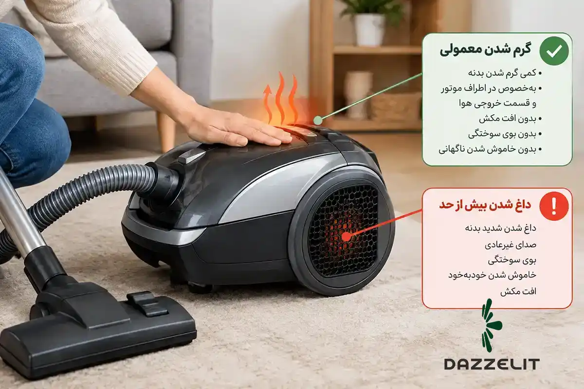 آیا گرم شدن جاروبرقی طبیعی است