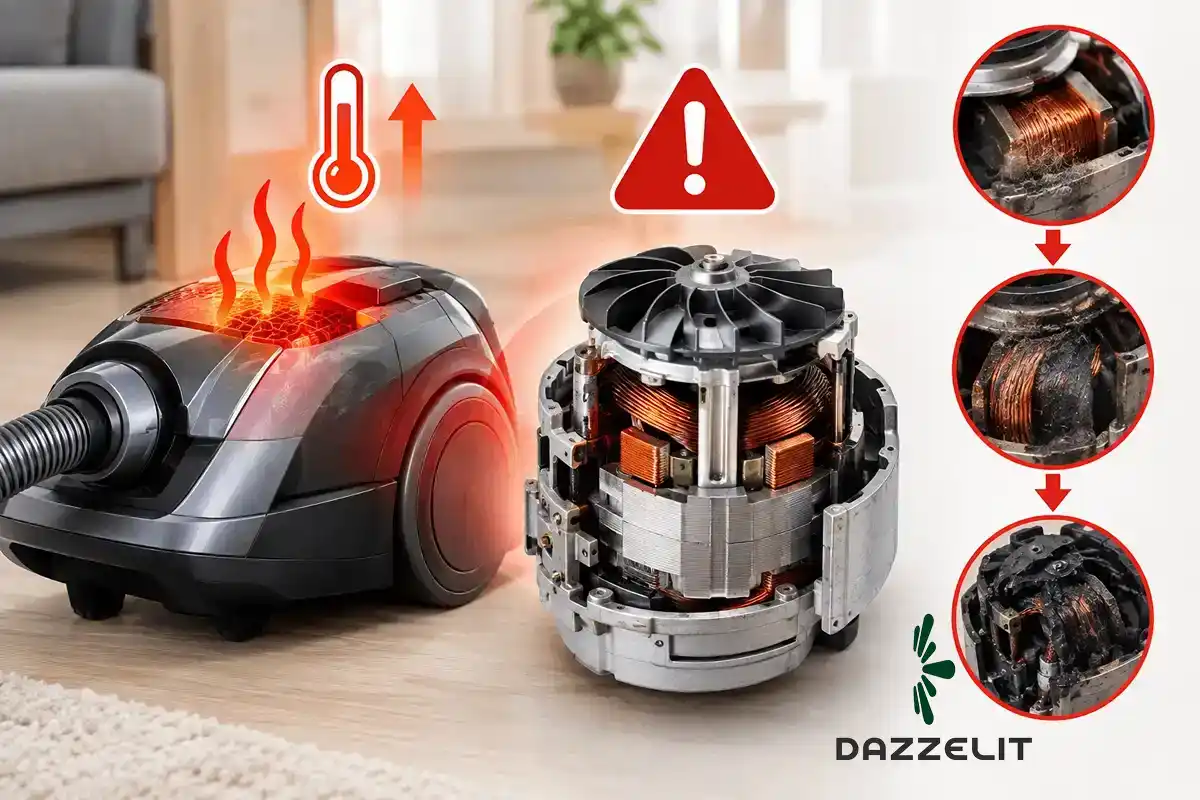 آیا داغ شدن جاروبرقی باعث سوختن موتور میشود