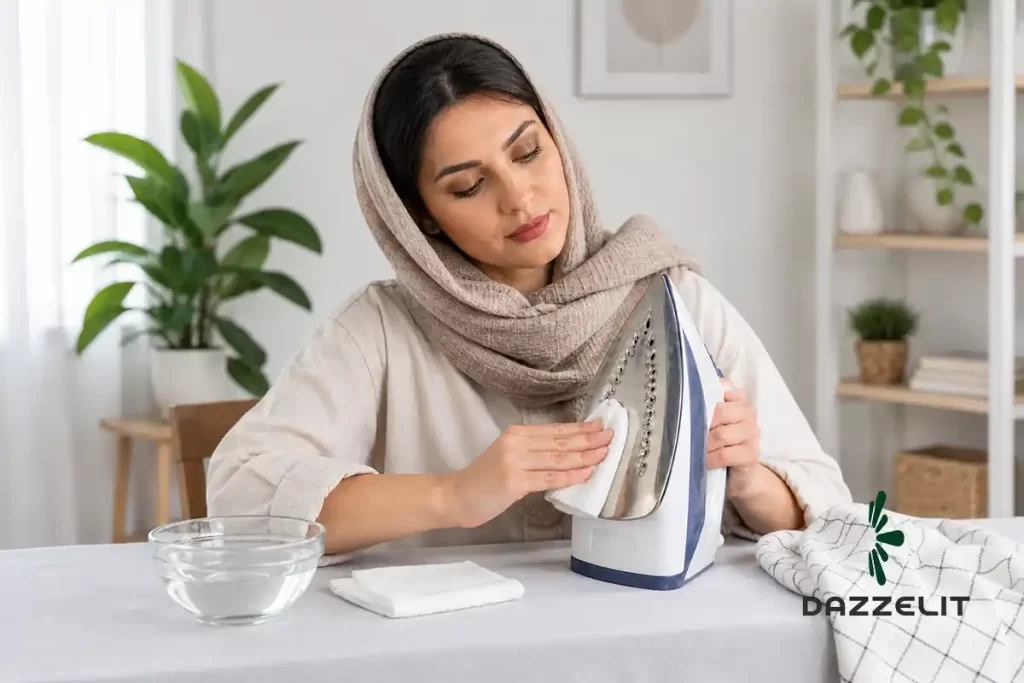 چگونه کفی اتو بخار را تمیز کنیم