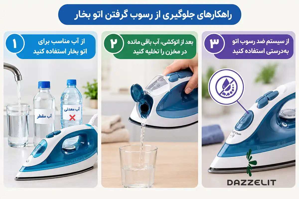 مهمترین راههای جلوگیری از رسوب گرفتن اتو بخار