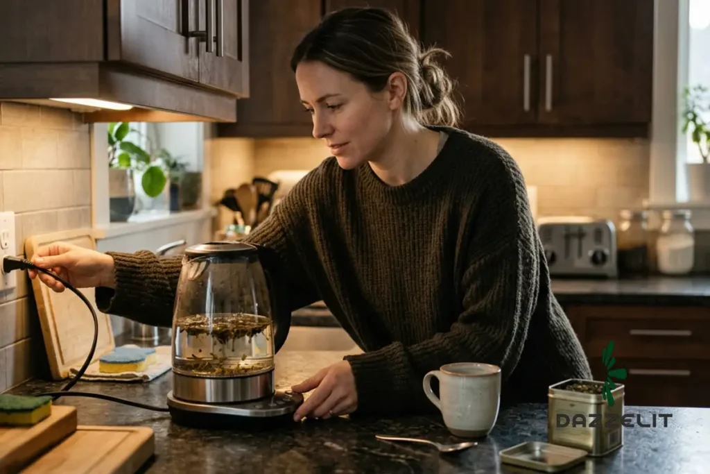 یک زن در حال نگهداری و مراقبت از چایساز