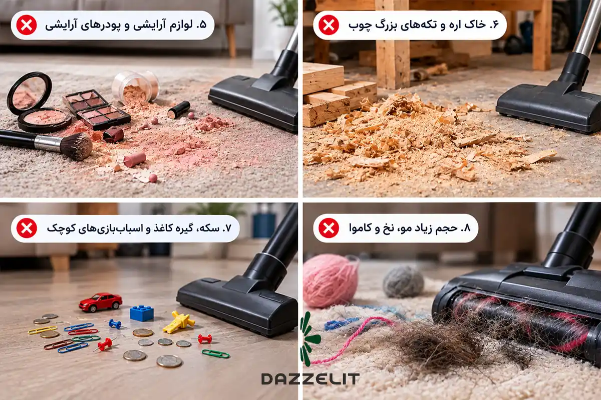 هر چیزی را با جاروبرقی جمع نکنید