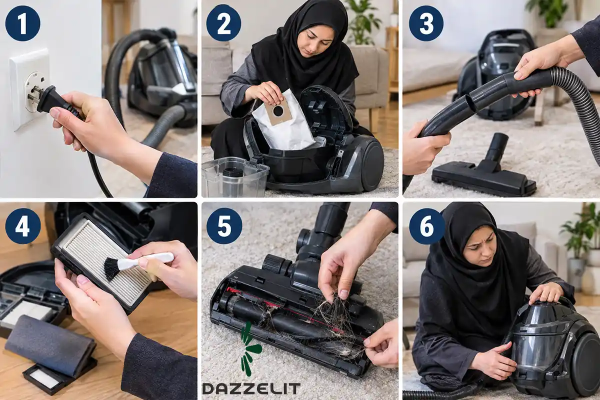 اقدامات هنگام بوی سوختگی جاروبرقی